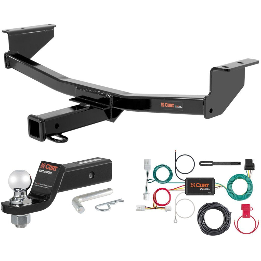 CURT Class 3 Trailer Hitch Tow Package with 2'' Ball fits 2008-2020 Nissan Rogue