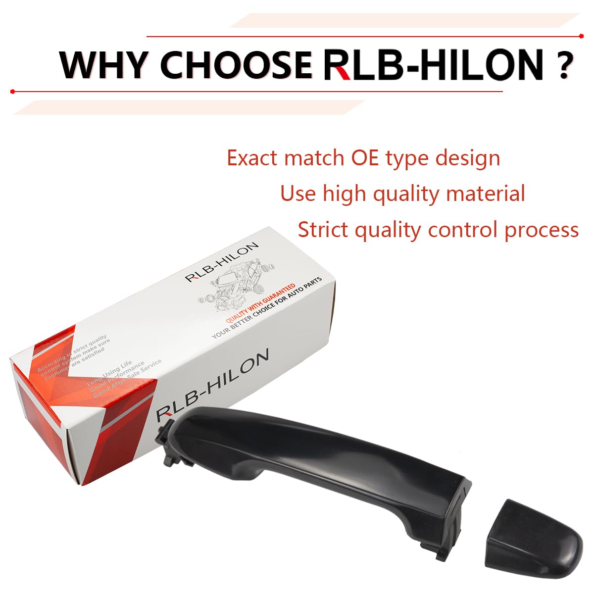 RLB-HILON Exterior Door Handle Compatible with Toyota Camry 2012 2013 2014 2015 2016 2017 Year, for Rear Left Driver Side or Rea