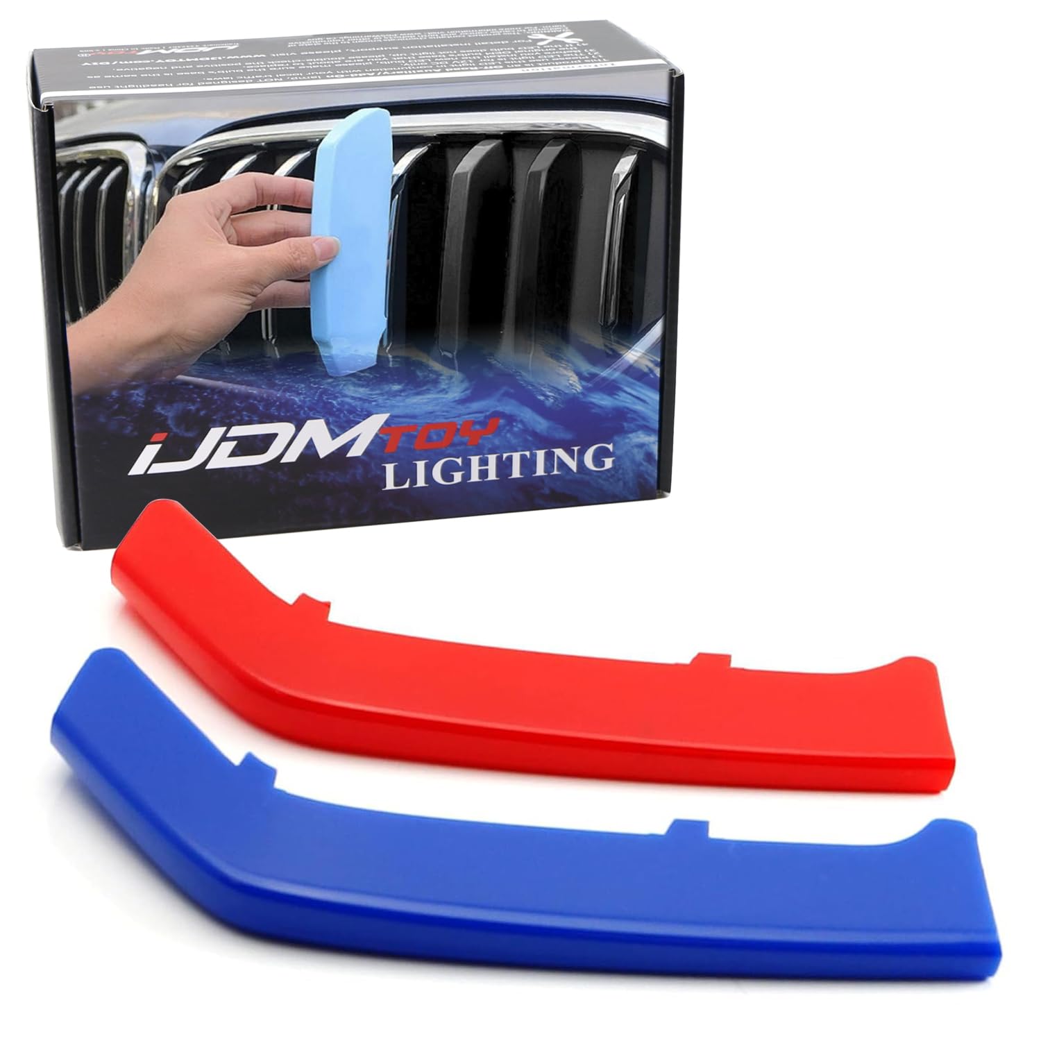 Ijdmtoy Exact Fit ///M-Colored Grille Insert Trims Compatible With Bmw F30 F31 3 Series 320I 328I 330I 335I 340I M-Performance B