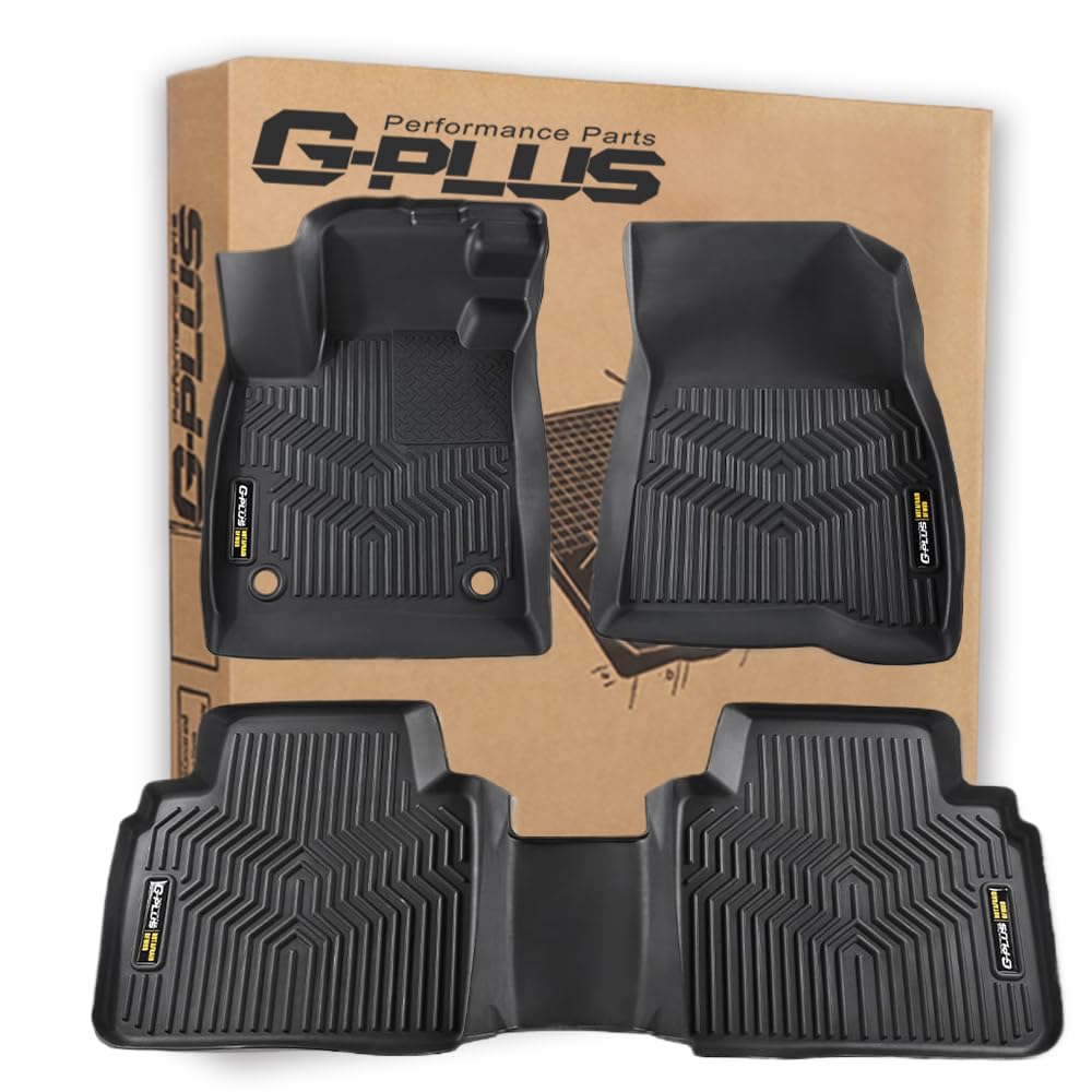 G-PLUS Floor Mats Compatible with Honda Accord 2023-2024 All Weather Full Cover Protection 1st & 2nd Row Liner TPE Car Floor Car