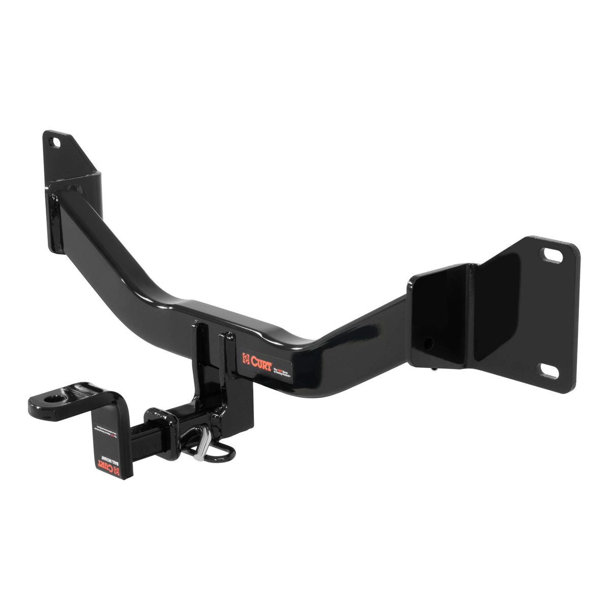 CURT 113673 Class 1 Trailer Hitch with Ball Mount, 1-1/4-In Receiver, Fits Select BMW Vehicles, Black