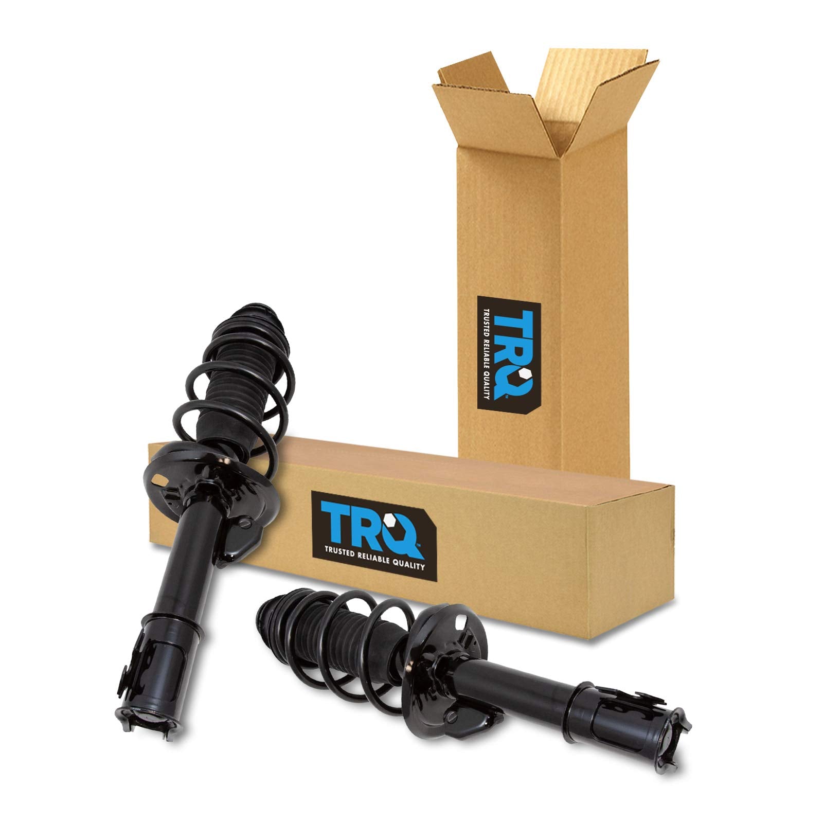 Trq Front Strut & Coil Spring Assembly Set Driver & Passenger Sides Compatible With 12-15 Toyota Yaris