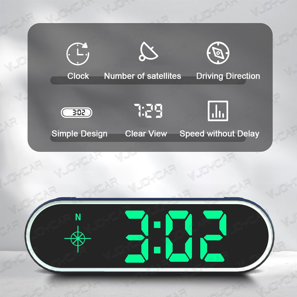 VJOYCAR Speedometer HUD GPS Digital Speed Meter, P20 Model, Colorful Display, USB Plug & Play, MPH/KM/H for Cars & Trucks