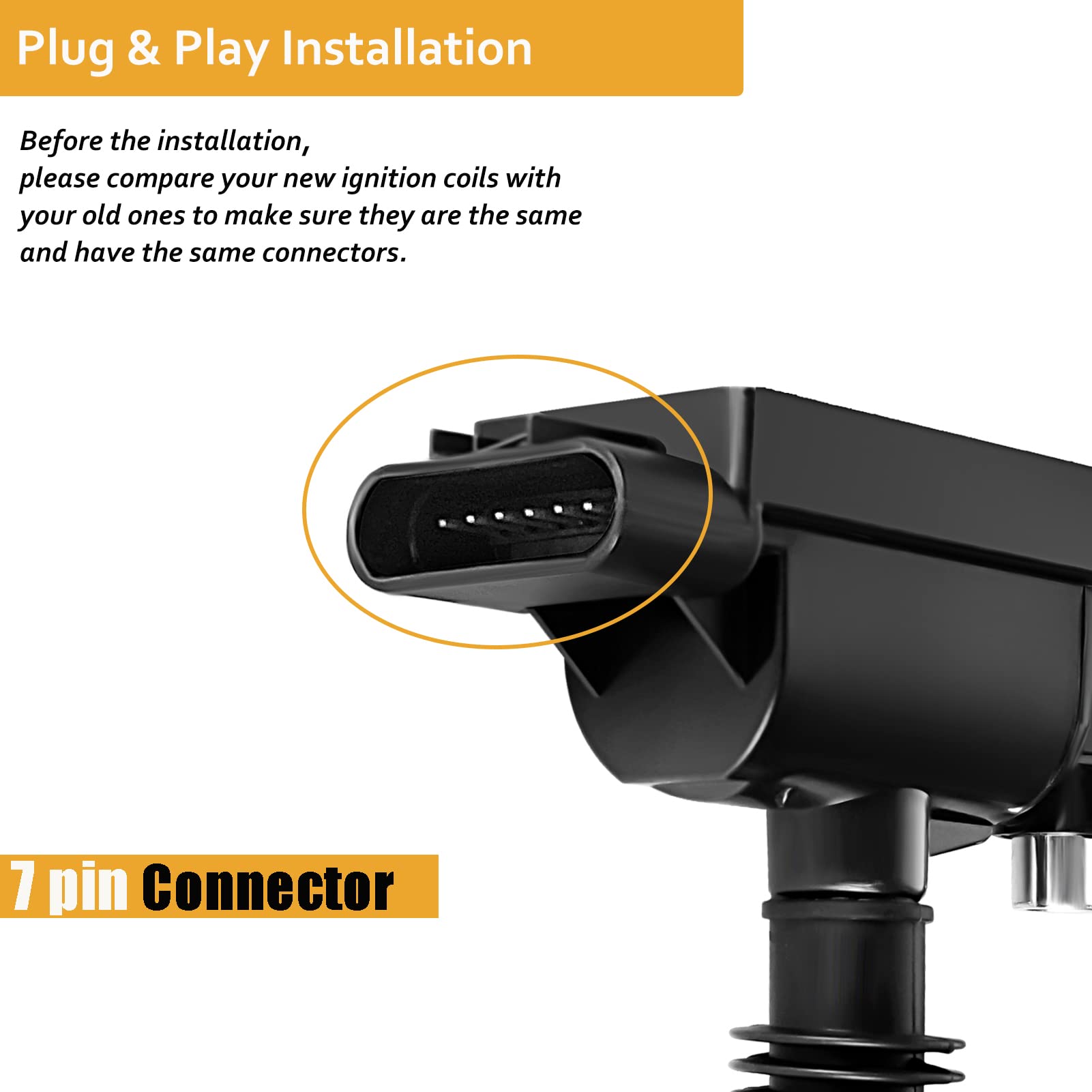 NPAUTO Ignition Coil Pack for Chevy Cruze, Buick Encore, Sonic, Trax, Volt, Cadillac ELR - Compatible with L4 1.4L Turbo (2011-2016