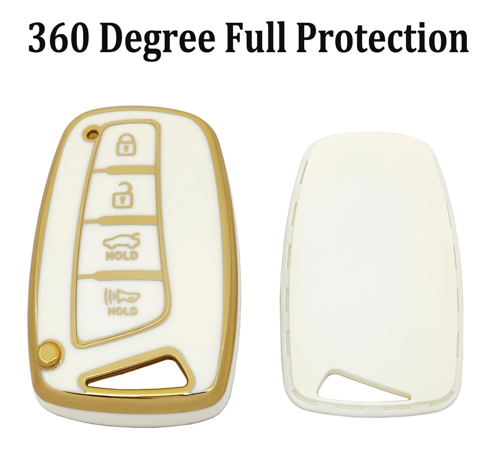 Arruweer Key Fob Cover For Hyundai Soft Tpu Key Fob Case Holder Compatiable With Hyundai Genesis Santa Fe Equus Azera Accessorie