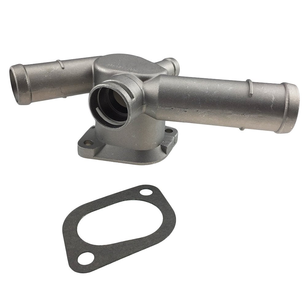 Aluminium Alloy Thermostat Housing Coolant Hose Flange Radiator For Vw Golf Jetta 2.0 L4 99-06 06A121133D