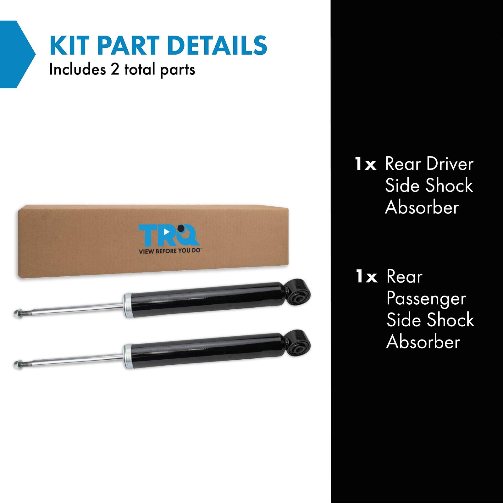 Trq Rear Shock Absorber Set Compatible With 2013-2019 Cadillac Xts