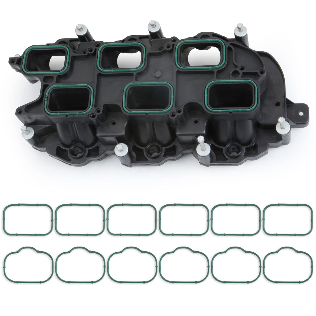 MITZONE Lower Intake Manifold with Gasket Compatible with 2011-2018 Jeep Dodge RAM Chrysler 3.6L V6 Vehicles - Grand Cherokee Wr