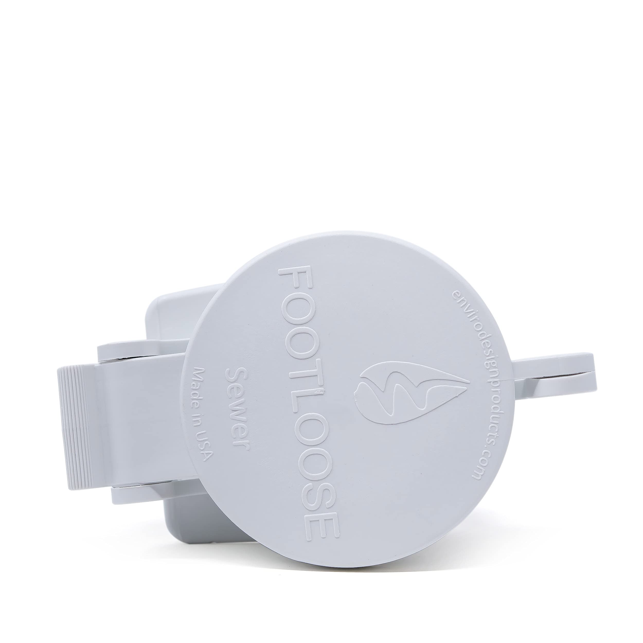 Enviro Design Products Footloose 4'' Sewer Cap For Rv Sites/Campgrounds | Odorless, Self-Closing, Easy To Install & Use | Male,