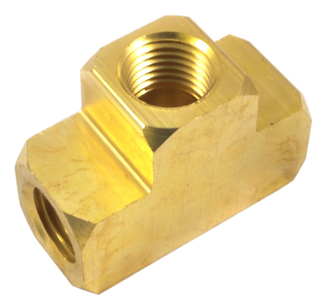 Forney 75363 Brass Tee, 1/4-Inch Female NPT, 150 PSI