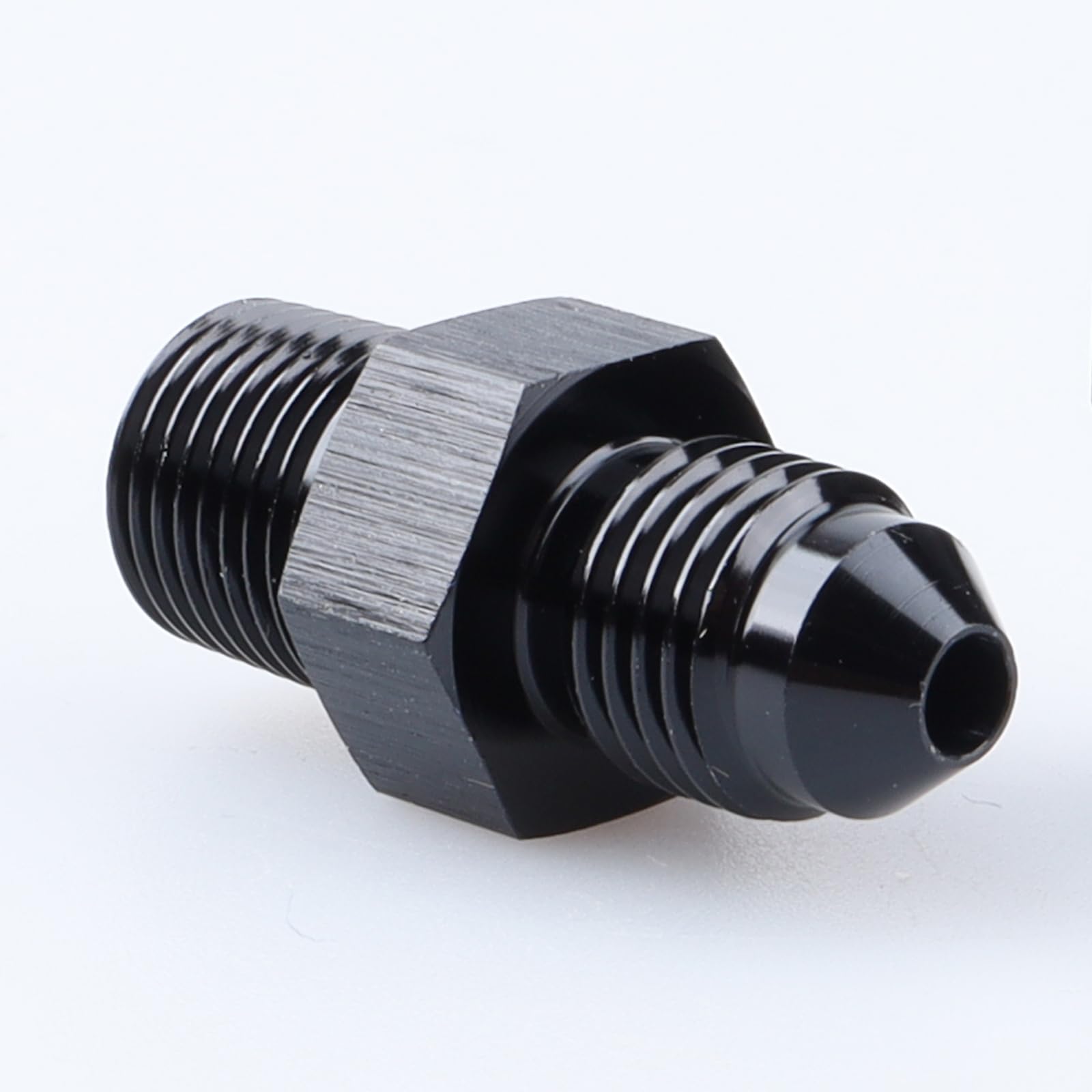 Ac Performance Male 1/8'' Npt To -3 An Flare Adapter Straight Aluminum Black