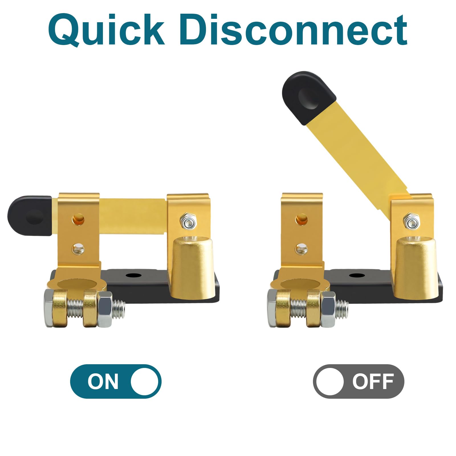 Vwtni Battery Disconnect Switch, Top Post Knife Blade Master Switch, Battery Disconnect Switch 12V 24V, Battery Cut Off Shut Off