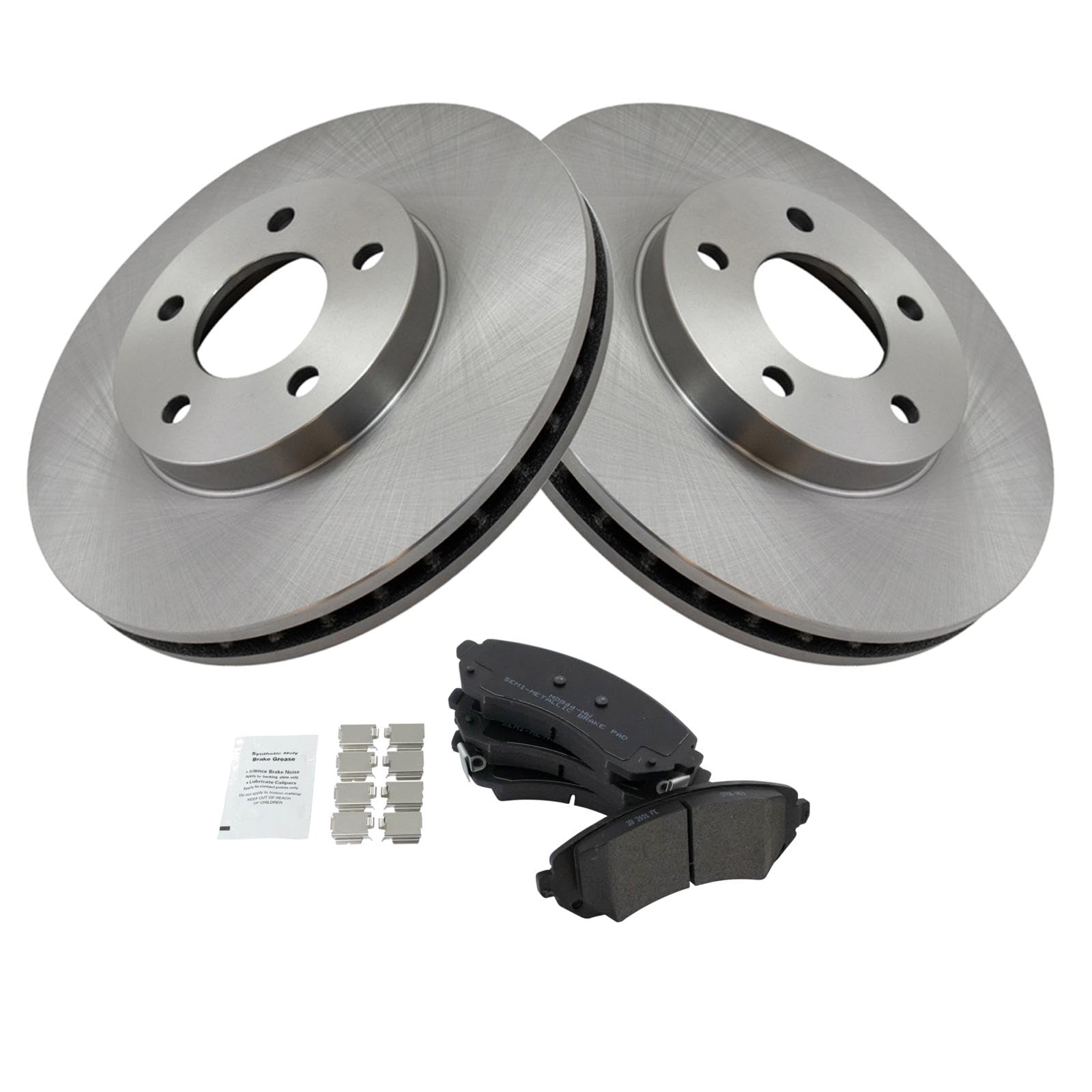 Trq Front Brake Pad & Rotor Kit Brake Pads Brake Rotor Semi-Metallic Compatible With 2002-2006 Buick Rendezvous 2002-2004 Chevro