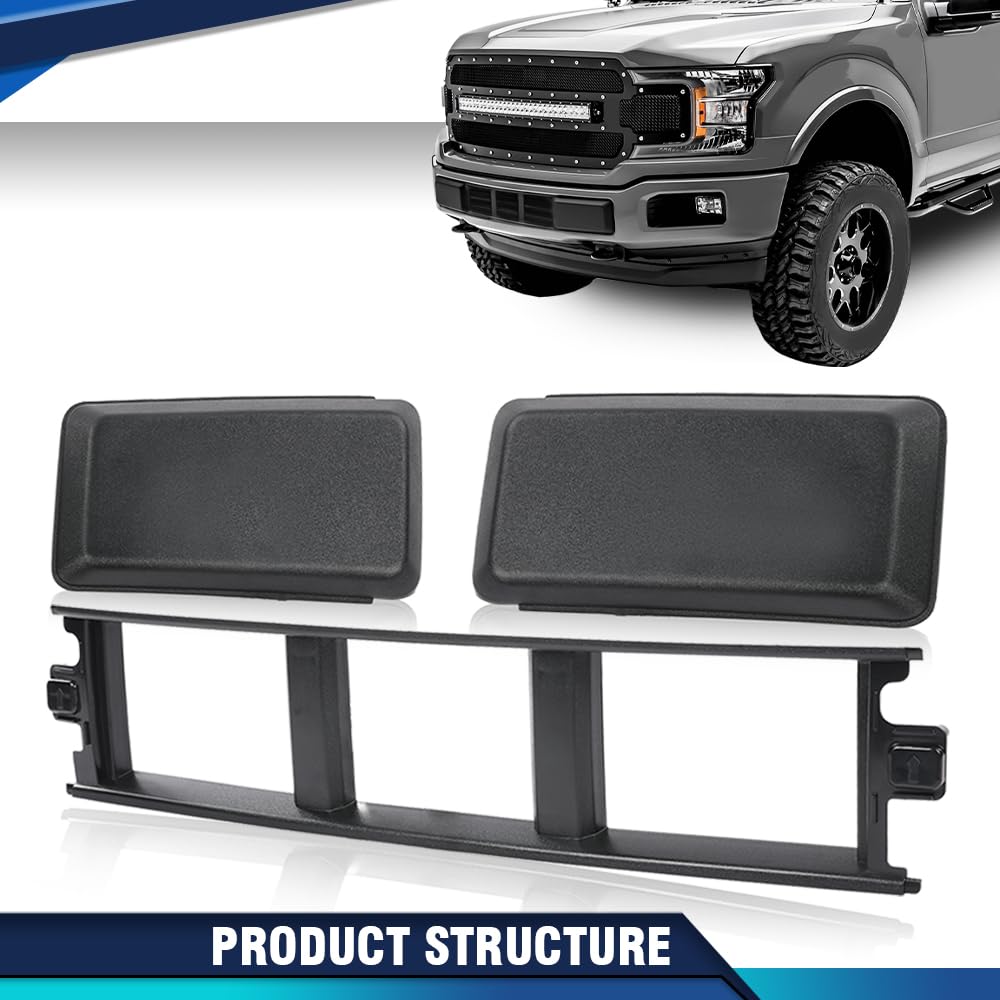 Pit66 Front Bumper Cover Lower Grille Trim Panel Compatible With Ford F150 2018 2019 2020 Black Abs Plastic Jl3Z17B968Bb