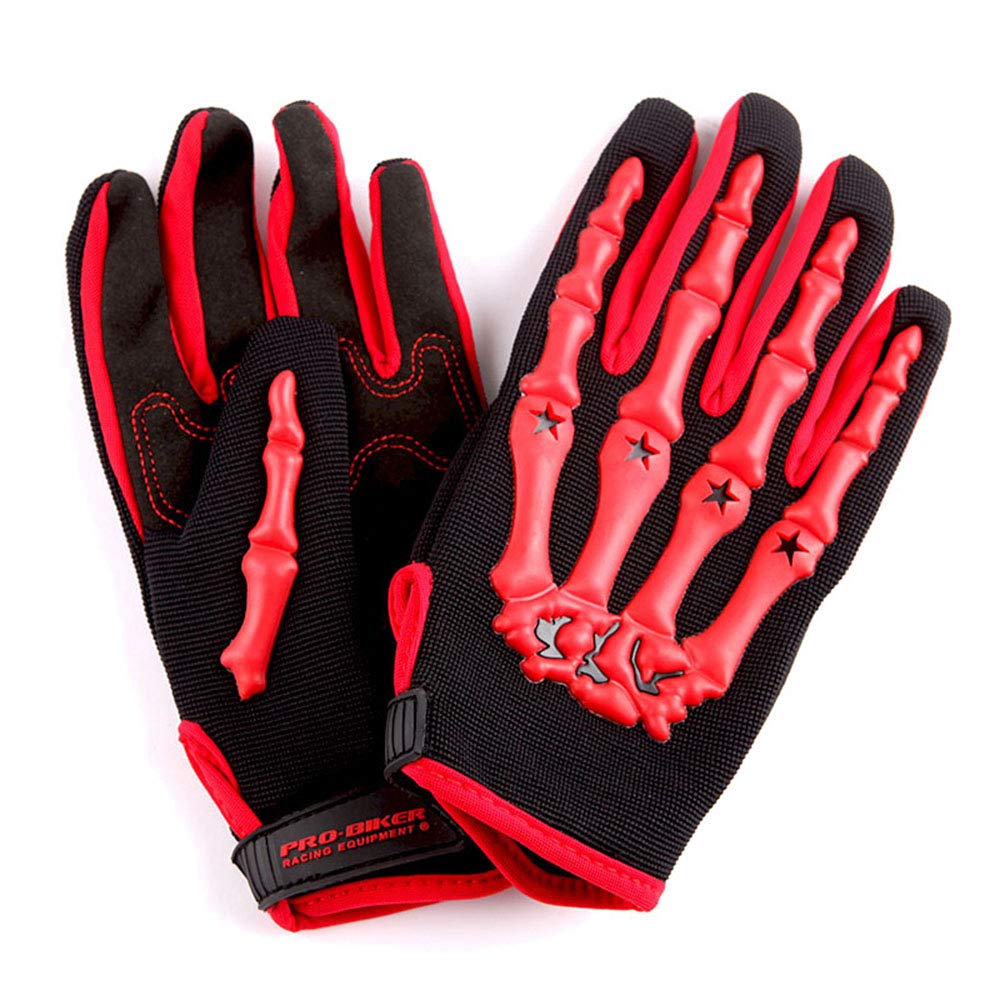 1Storm Adult Motocross Gloves Motorcycle Bmx Mx Atv Dirt Bike Bicycle Skeleton Cycling Gloves Red
