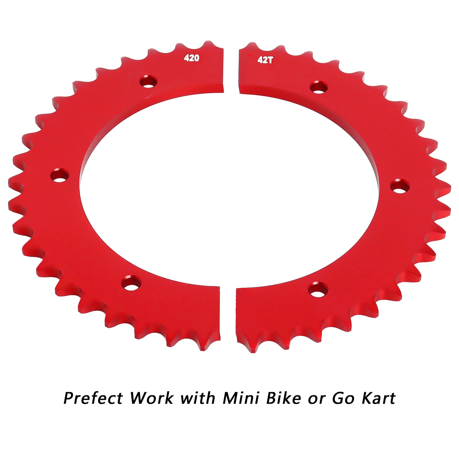 Split Sprocket 42 Tooth For #40 Pitch Chain Sprockets For Go Carts And Mini Bikes