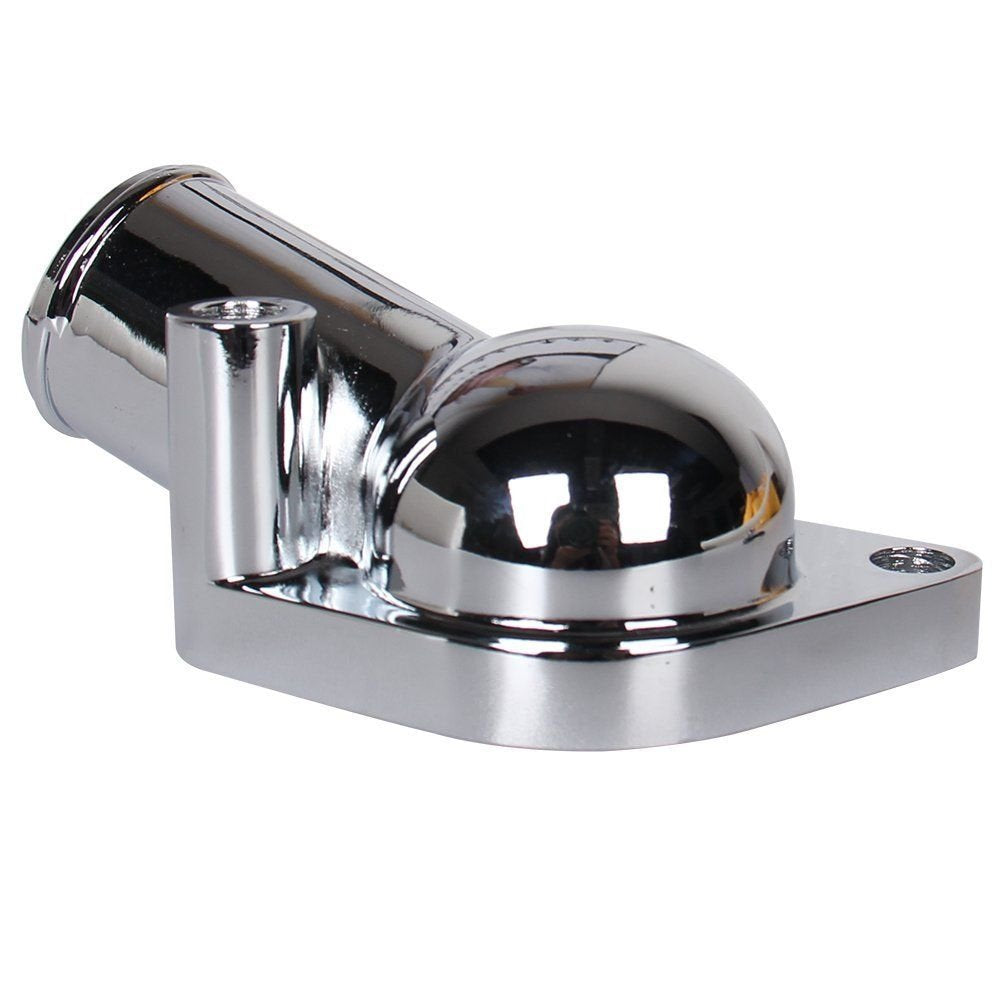 Carbole 21 Degree Chrome Water Neck Thermostat Housing Fit For Chevy V8 5.7L 350 454 Small Big Block