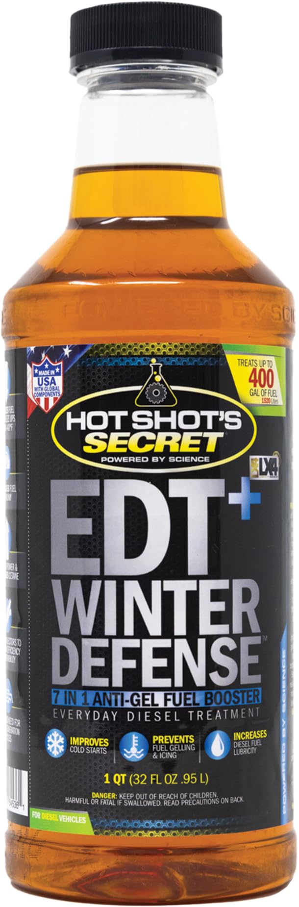 Hot Shot'S Secret Edt+ Winter Defense 32 Oz. 7-In-1 Anti-Gel Diesel Fuel Additive - Prevents Gelling, Protects Diesel Fuel Syste