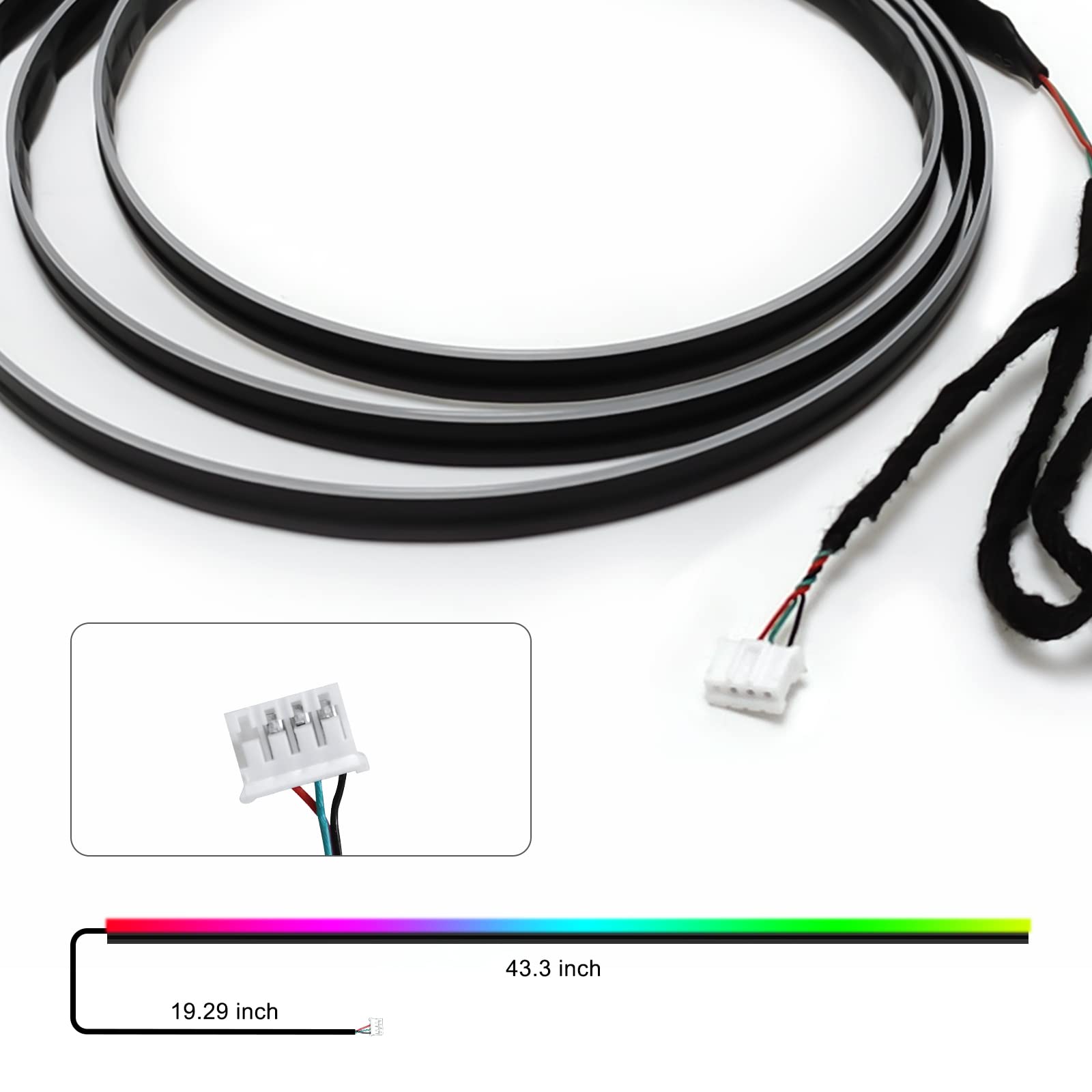 Dreamcolor Acrylic Interior Car Led Strip Light 43-Inch, Which Fit For Dreamcolor Main Controller Connects And Sub-Controller Ki