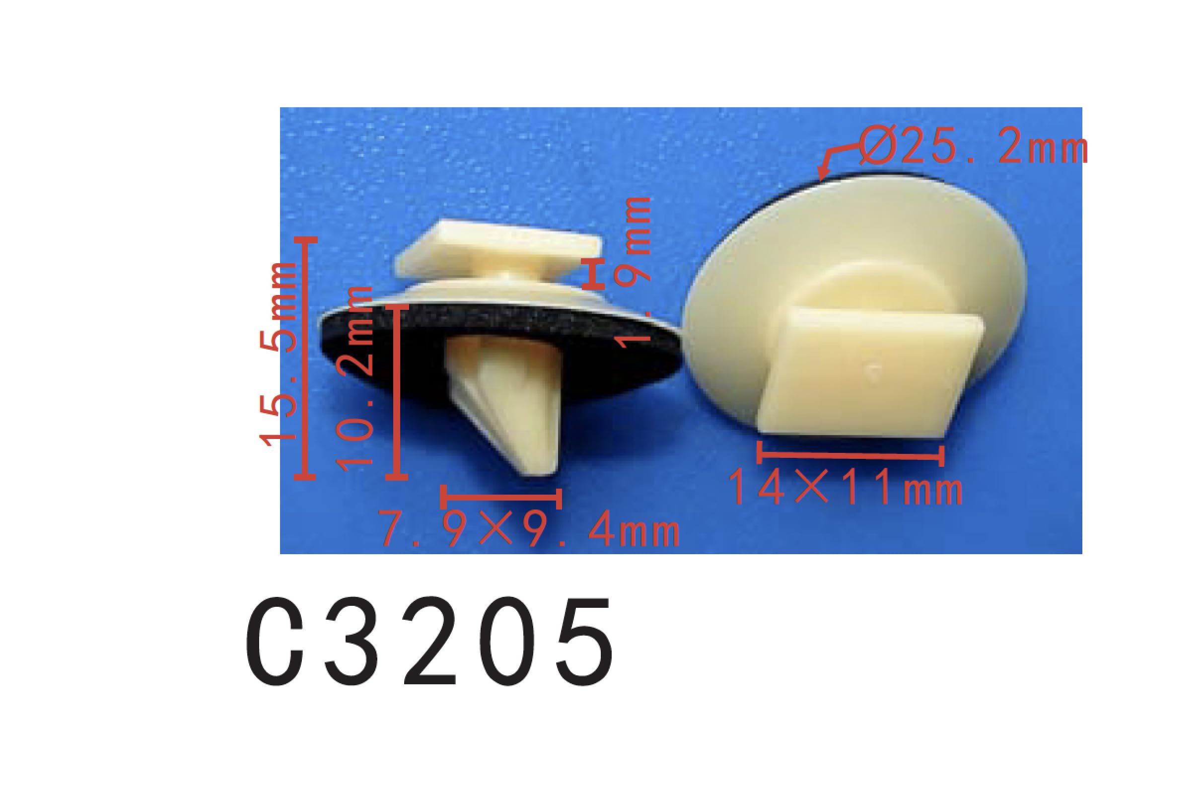 Autobahn88 Retainer Clip For Door Trim Molding,Spoiler Panel, Compatible With Mazda (Oem: Kb8A51Sj3) (Pack Of 20)