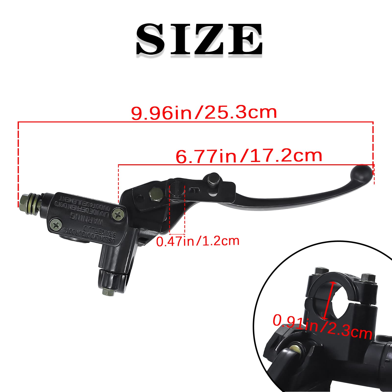 7/8'' Right Hydraulic Brake Master Cylinder Lever Pump Replace For Gy6 50Cc 70Cc 90Cc 110Cc 125Cc 150C 200Cc 250Cc Atv Quad Mope