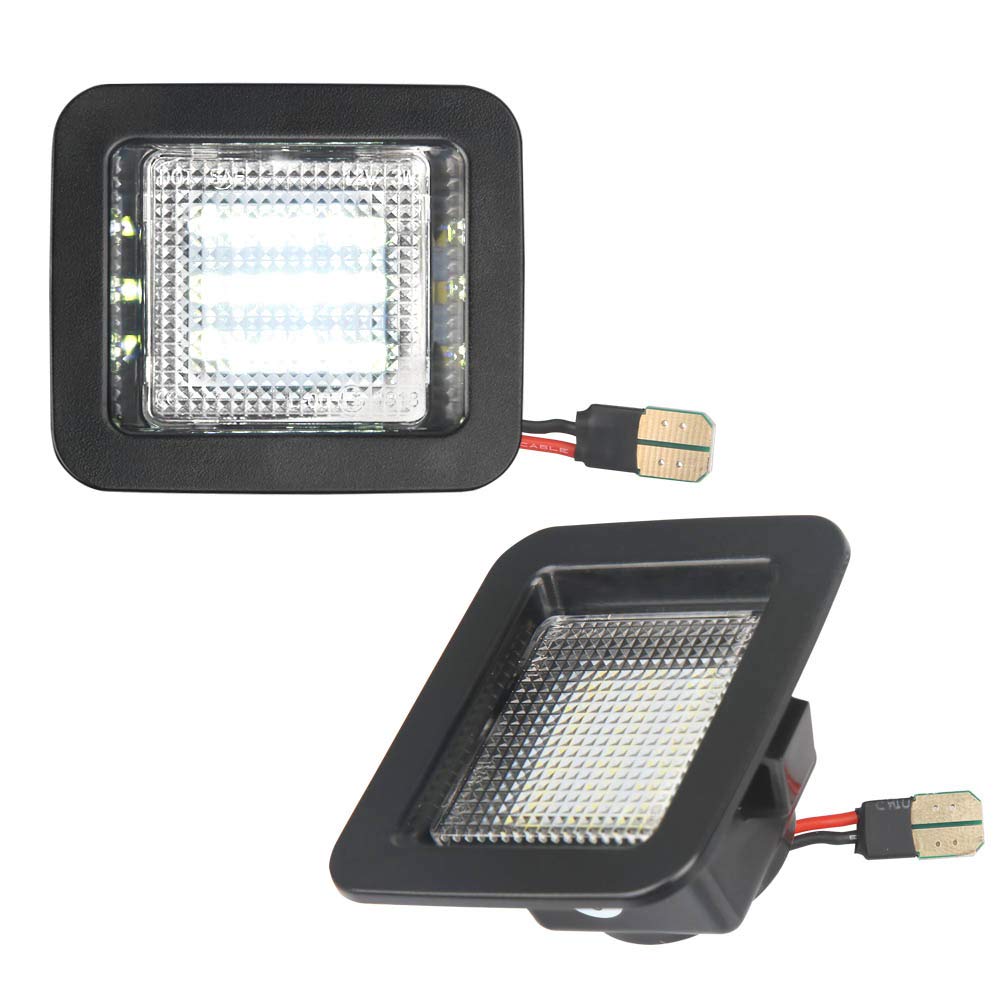 Mbuydiy Led License Plate Light Lamp Assembly Compatible With 2015-2020 F150 17-20 Raptor Clear Lens 6000K White, Pack Of 2