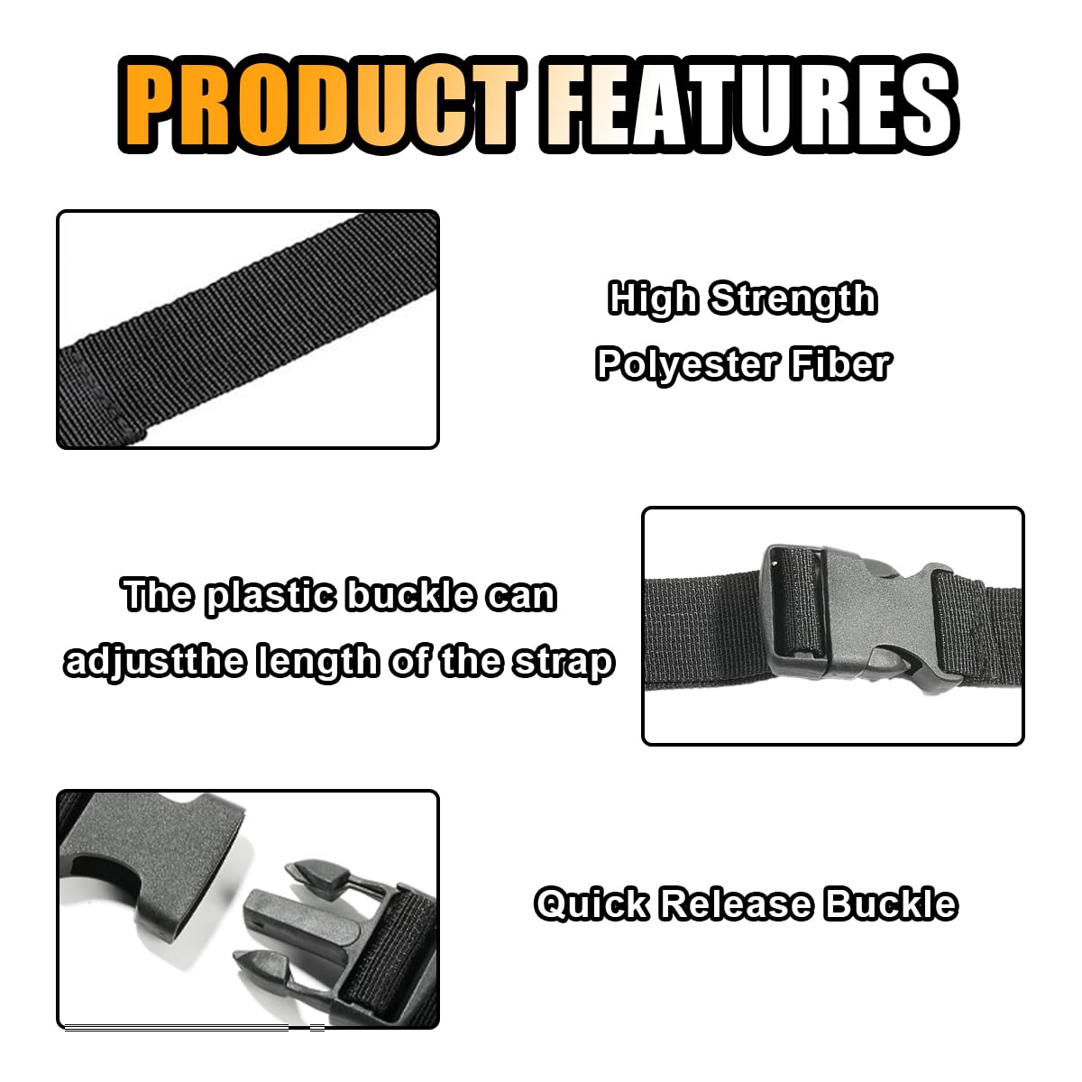 39 Inch Car Battery Tie Down Strap, Auto Battery Adjustable Buckle Strap, Trailer Battery Hold Down Strap with Quick Release Buc