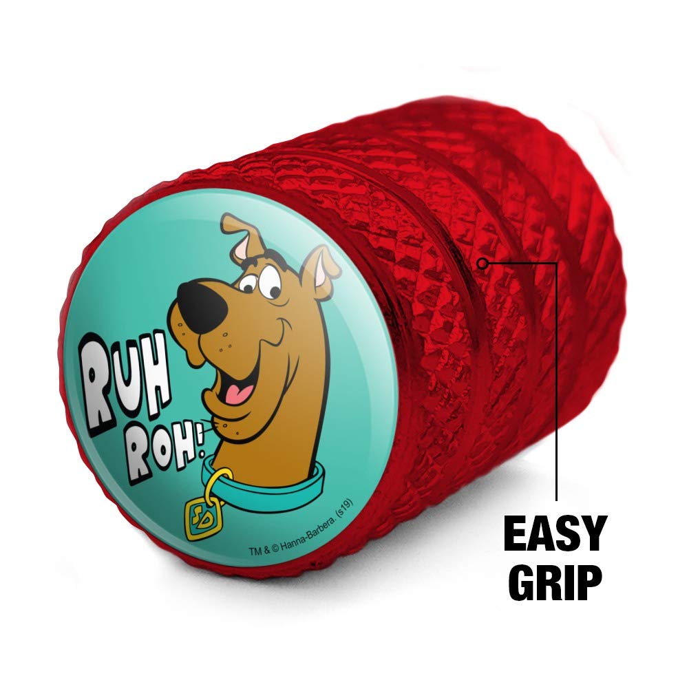 Graphics & More Scooby-Doo Ruh Roh Tire Rim Wheel Aluminum Valve Stem Caps
