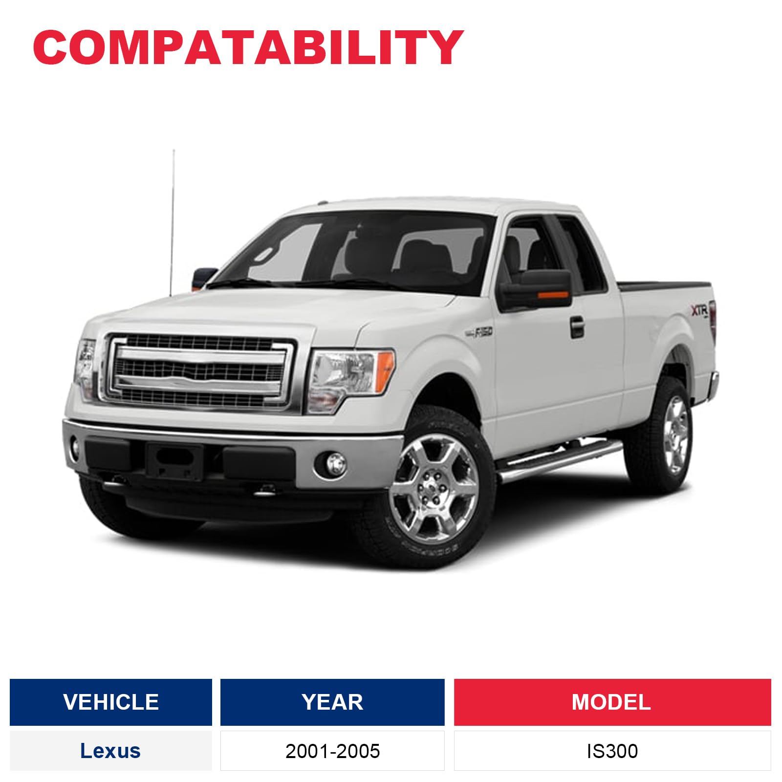 Horn Assembly with Bracket Compatible with 2009-2014 Ford F150 Replaces# 9L3Z-13832-A