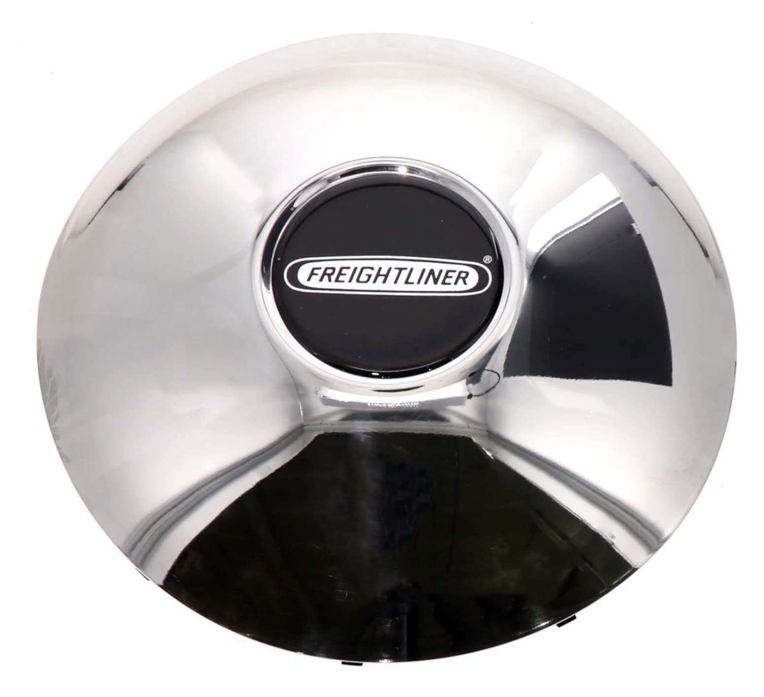 Freightliner Hubcap A22-77670-000 with Logo for 4 Notch Hub - Silver and Black Finish, Durable Design