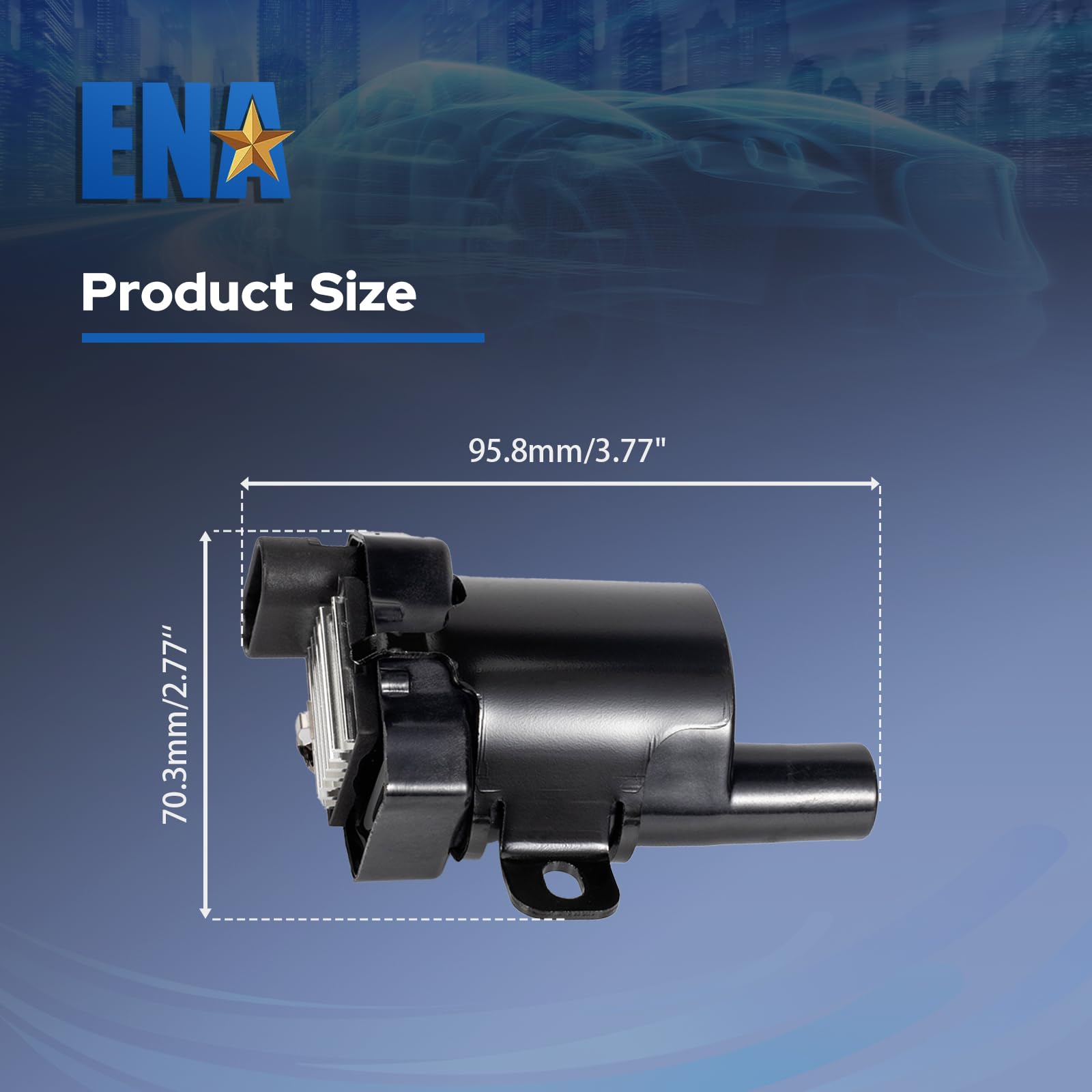 ENA Set of 8 Round Ignition Coil Pack Compatible with Chevy GMC Chevrolet Silverado 1500 2500 3500 Tahoe Suburban Express Sierra Savana Yukon Escalade Avalanche Envoy V8 4.8L 5.3L 6.0L For UF262 D585