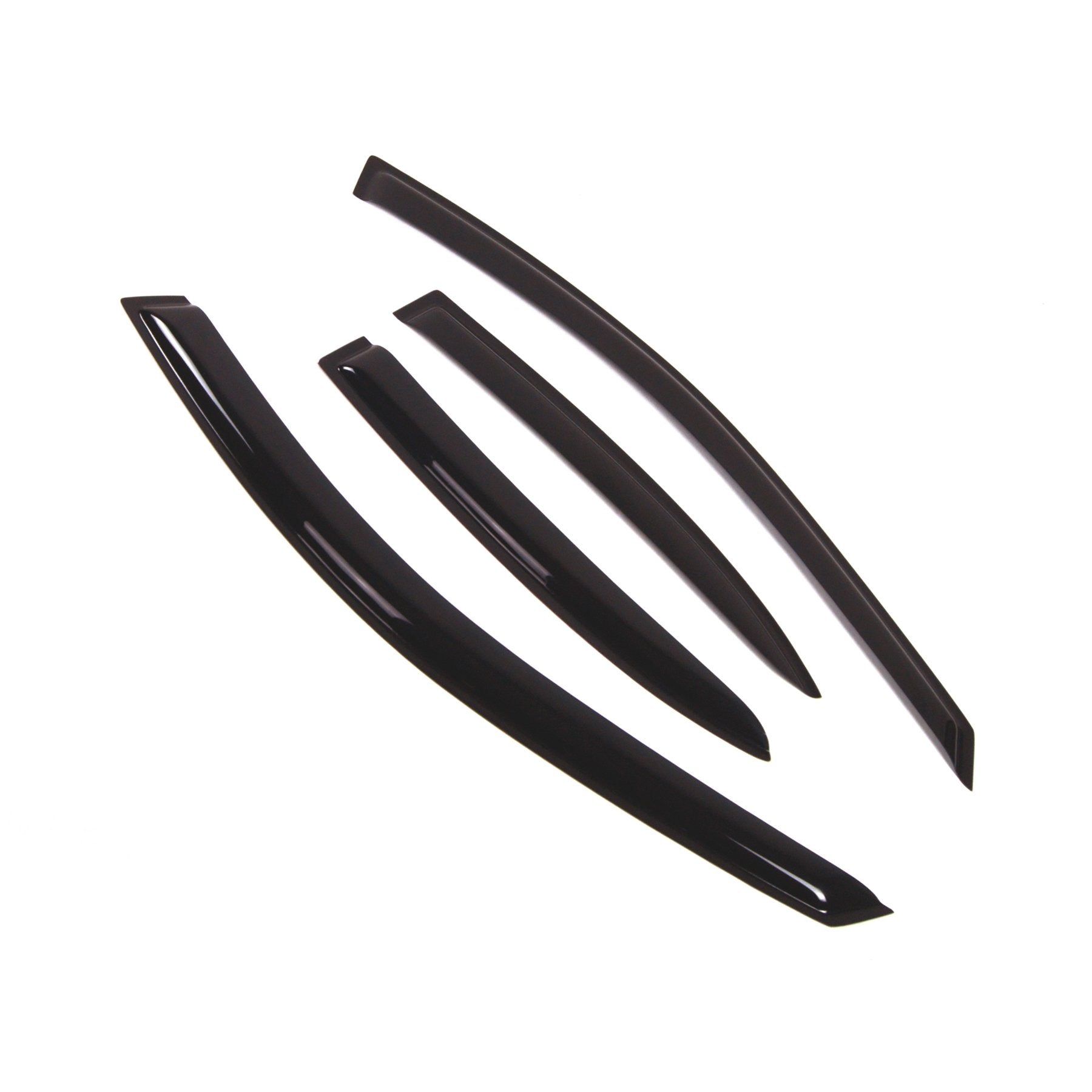 Tuningpros Wd2-280 Dark Smoke 4 Pcs Set Window Visor (Outside Mount) Deflector Rain Guard Compatible With 2000-2005 Kia Rio