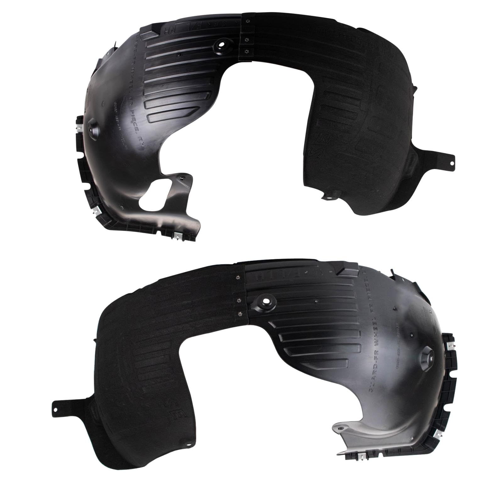 Trq Front Inner Fender Liner Set Compatible With 2018-2019 Hyundai Sonata Hy1248169 Hy1249169