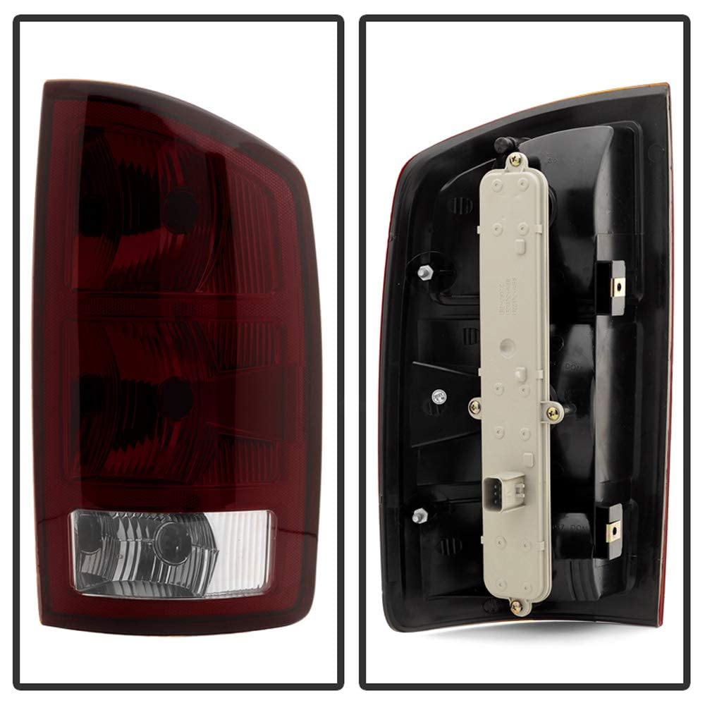 Acanii - For 2002-2006 Dodge Ram 1500 03-06 2500 3500 Oe Style Red Smoked Tail Lights Brake Lampsreplacement Left+Right