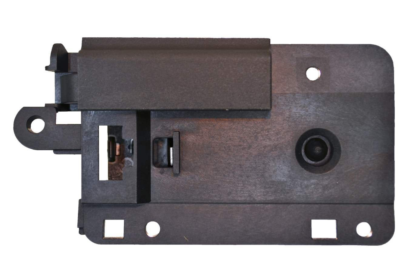 PT Auto Warehouse GM-2647RA - Glove Box Compartment Lock Latch Handle, Black Housing with Silver Lever, Replaces # 15914995