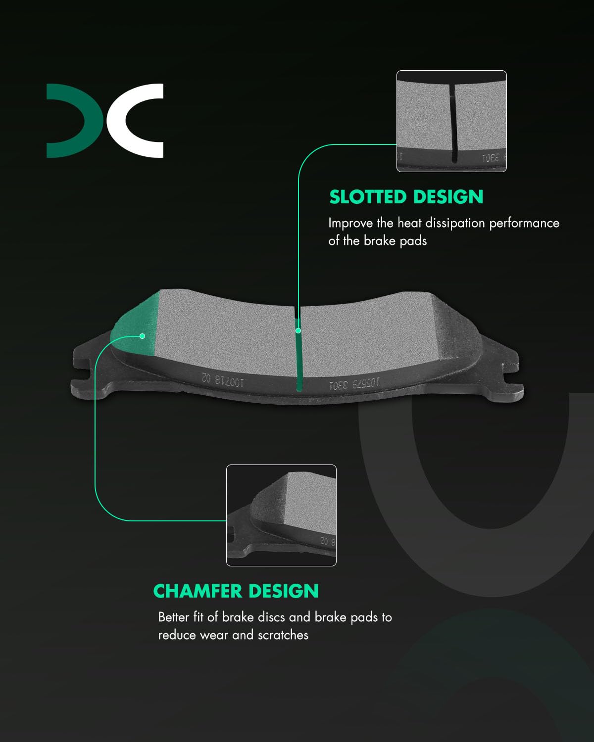 Scitoo D966 Front Semi-Metal Brake Pads Sets Fit For Dodge For Durango 2003-2006,For Dodge Ram 1500 2002-2005