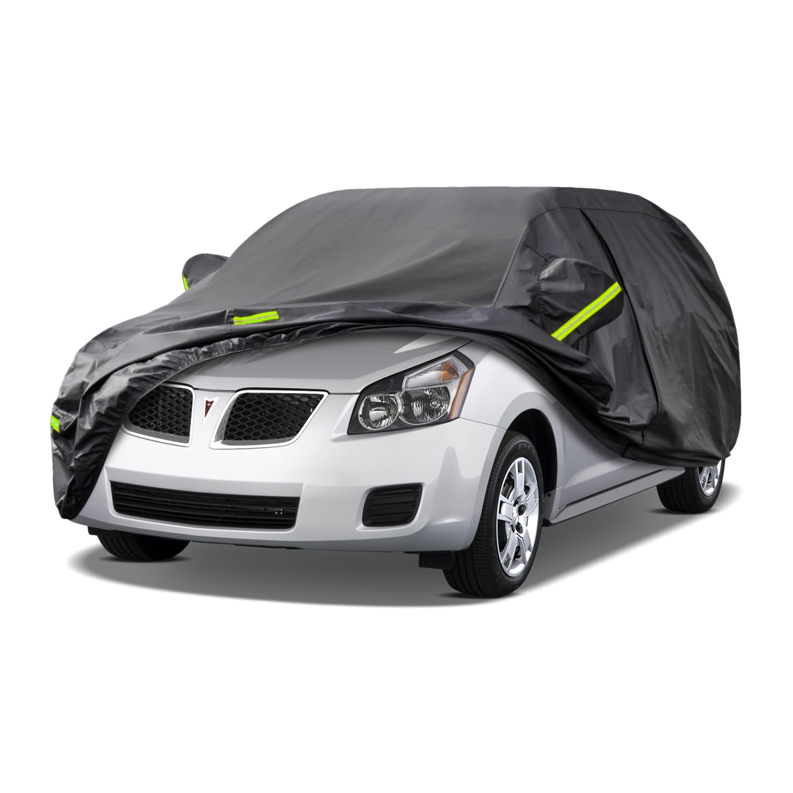 Kaugung 7 Layers Car Cover Custom Fit Pontiac Vibe (2002-2008), Waterproof All Weather Resistant Outdoor Indoor Sun Rain Dust S