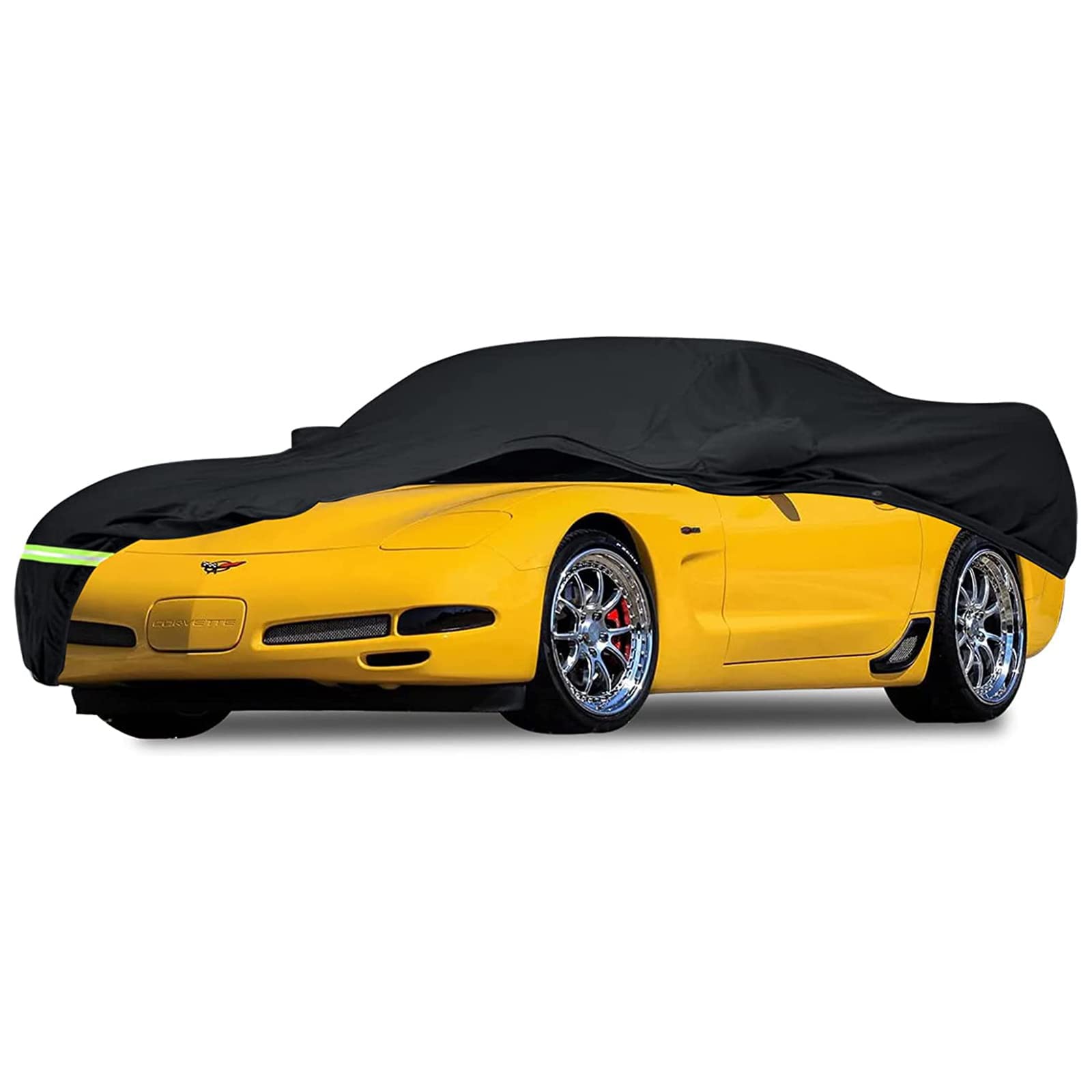 Yixin Waterproof Car Covers For 1997-2004 C5 Corvette, Car Cover 190T Covers Customer Fit 100% Waterproof Windproof Strap & Double Door Zipper Up To 180” L (C5:(1996-2004))