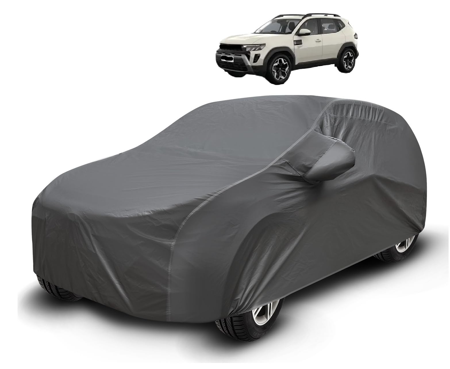 Auto Hub Car Cover Compatible with Renault Duster (Model2026Till Date) with Mirror Pocket, Soft Cotton Lining, Duster Car Cove