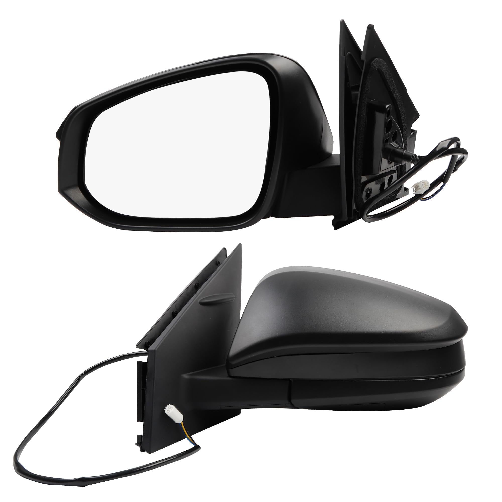 Dasbecan Left Driver Side Door Mirror Assembly Compatible with Toyota RAV4 2013 2014 2015 Power Glass Manual Folding Non-Heated 