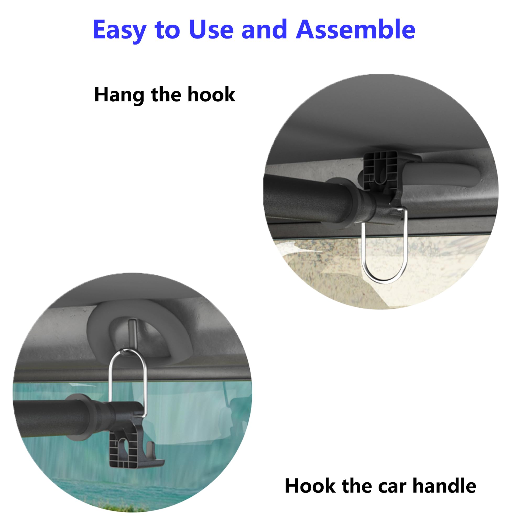 Qufiona Car Clothes Hanger Bar 30-64 Inches - Heavy Duty Wrinkle Free Clothes Rod For Car Travel - Adjustable Telescopic Clothes