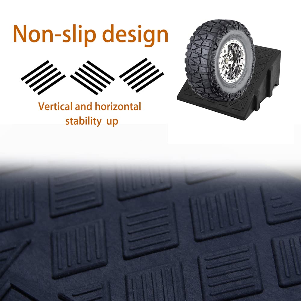 Curb Ramp, Portable Lightweight Plastic Driveway Curb ramps,Ramps for Low Cars,Motorcycle Ramp,Curb Ramps - 2PCS (High5 in(12.7c