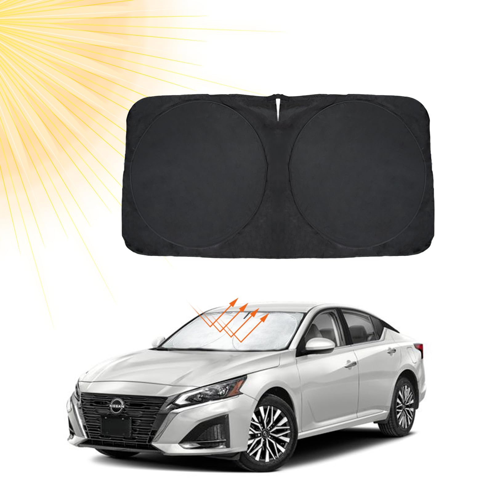 Insauto For Altima 2024 Windshield Sun Shade Sunshade For Nissan Altima Sedan 2019-2022 2023 Windshield Cover Front Window Sun S