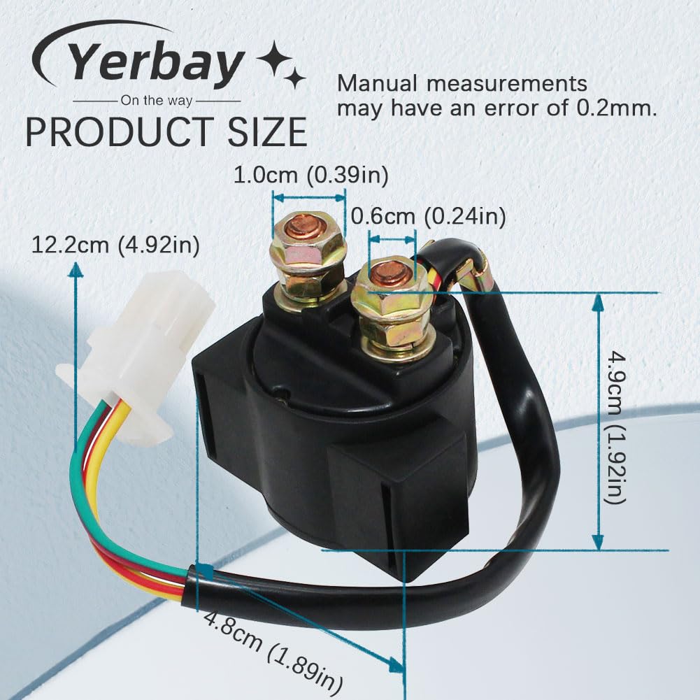 Starter Solenoid Relay for Yamaha ATV YFM 350 Warrior 350 1987-2004 Big Bear 350 1987-1999 Moto-4 350 1985-1989 Wolverine 350 19