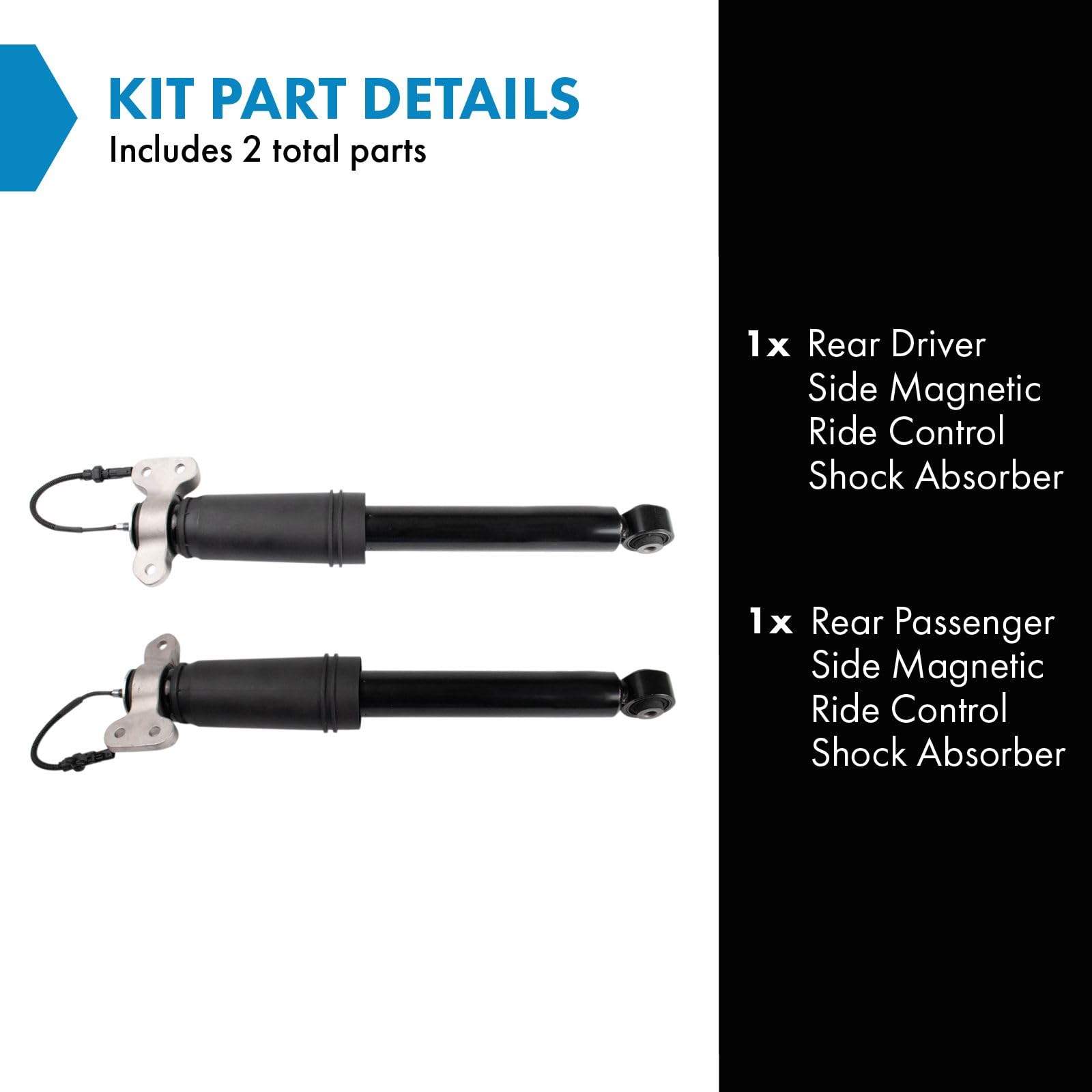 Trq Rear Shock Absorber Set Compatible With 2013-2016 Cadillac Ats