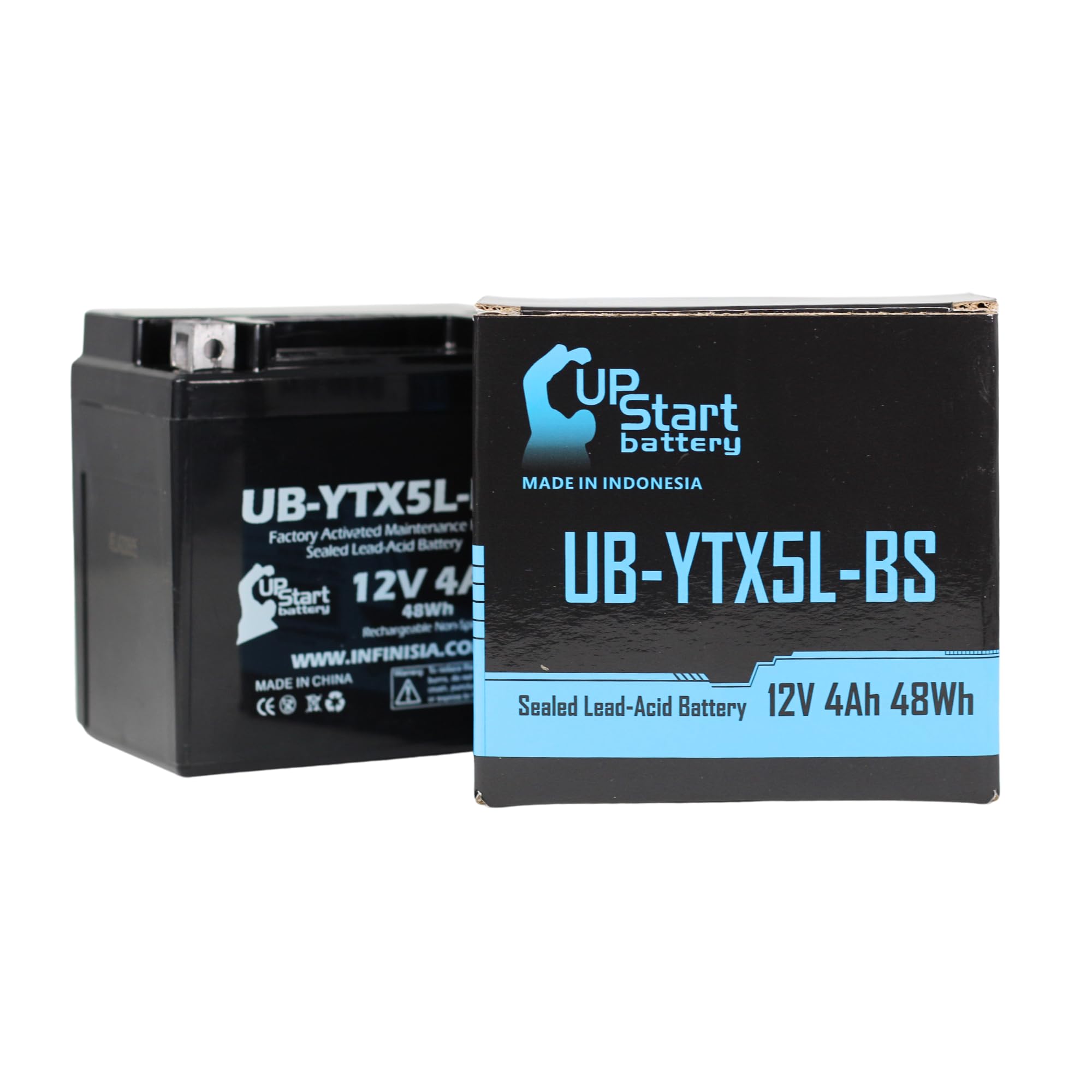 Ytx5L-Bs Battery Replacement (4Ah, 12V, Sealed) Factory Activated, Maintenance Free Battery Compatible With - 2006 Honda Crf150F