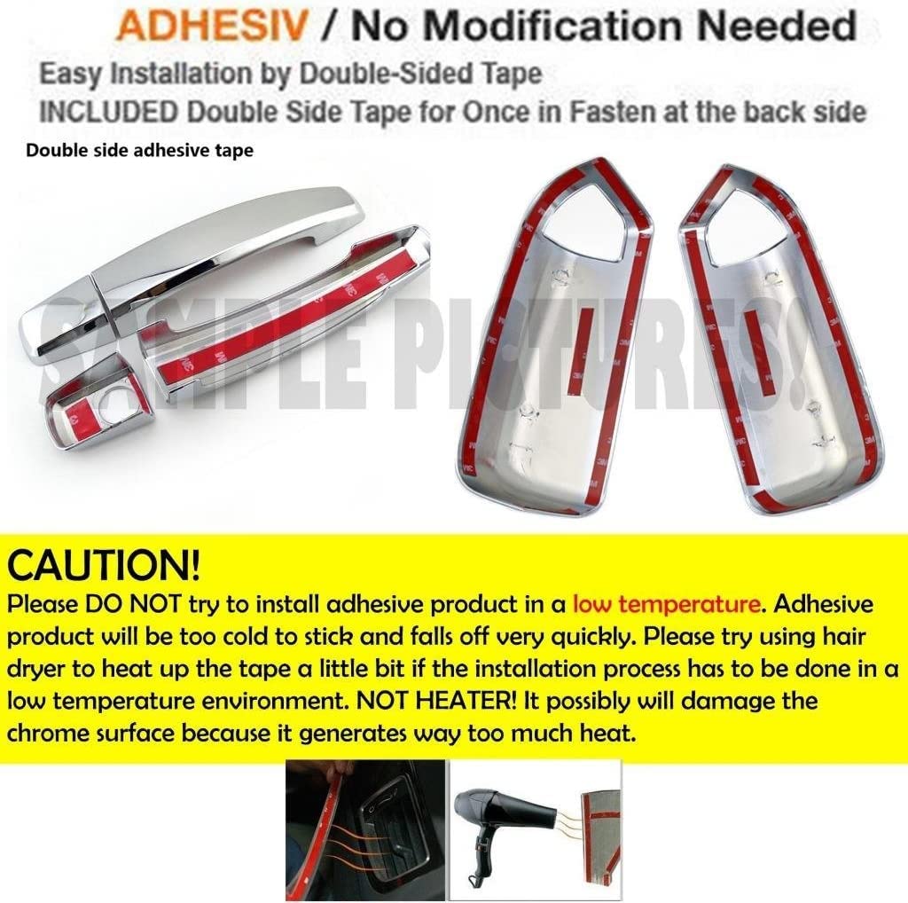 Lj International Quality Accessories Triple Chrome Plated Top Half Mirror+ Tahoe+Suburban+Yukon (Top Mirror Covers Only)