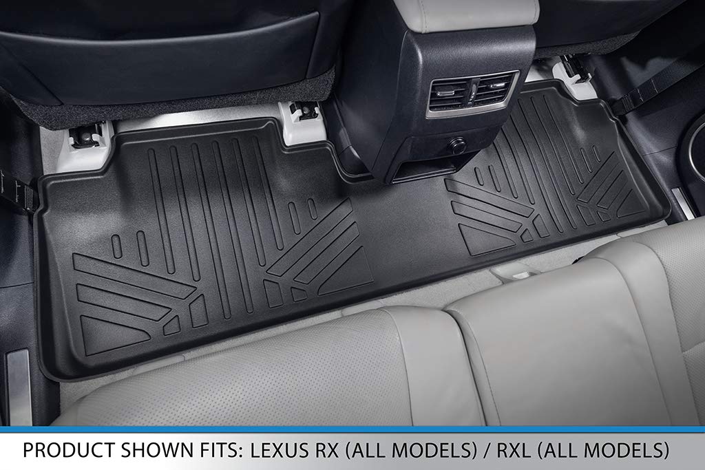 Maxliner Custom Fit Floor Mats 2 Row Liner Set Black Compatible With 2016-2022 Lexus Rx (All Models) / 2018-2022 Rxl (All Models