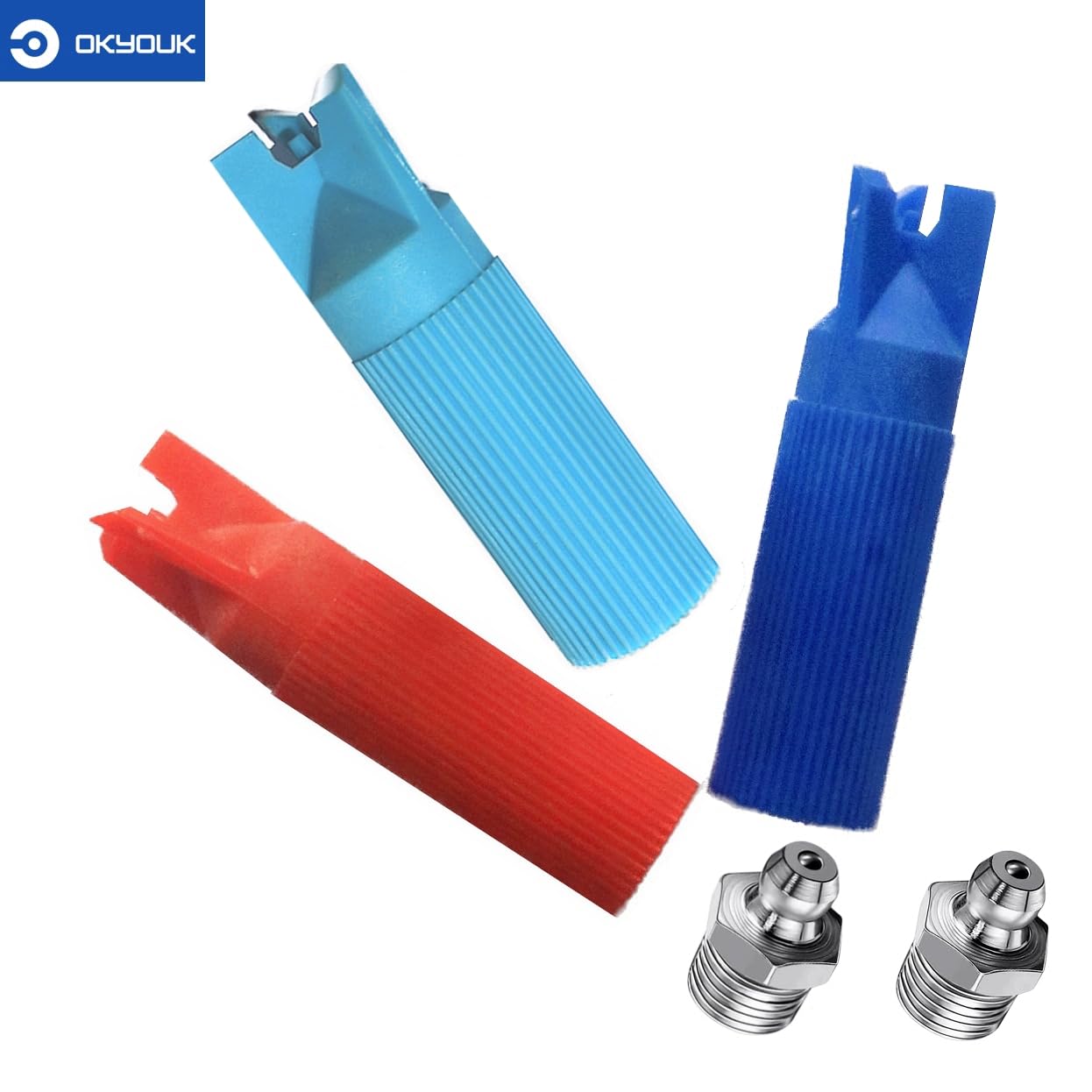 OKYOUK Upgrade Grease Zerk Fittings Cleaner,Grease Fitting Cleaning Tool,New Grease Zerk Assortment Buster
