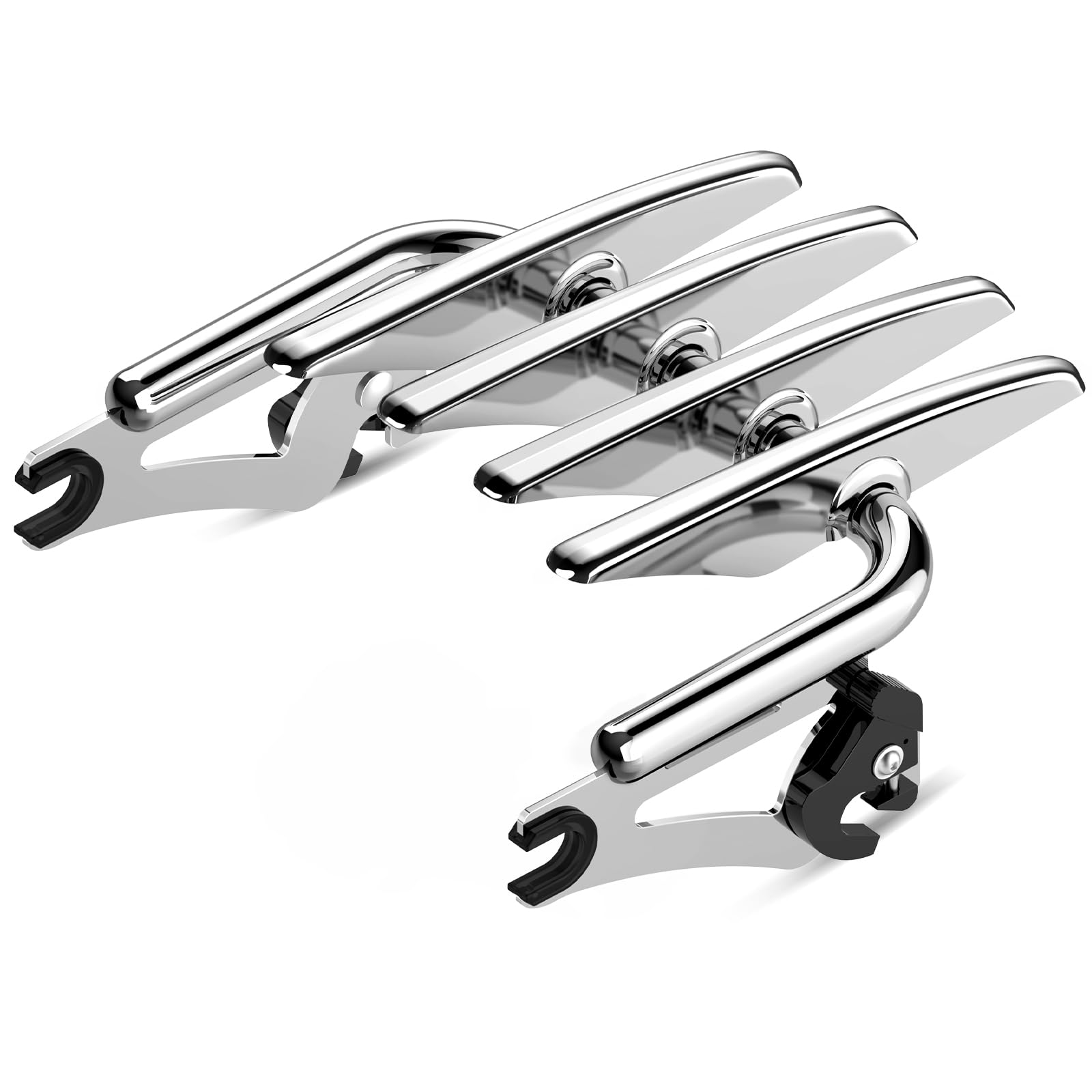 Pbymt Chrome Detachable Stealth Mounting Luggage Rack Compatible For Harley Touring Street Glide Road King Electra Glide 2009-20